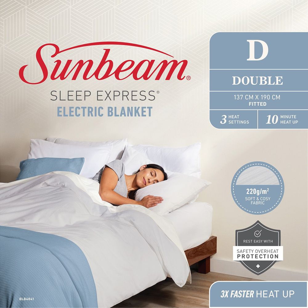 Sleep Express Electric Blanket Double Blb4841 Sunbeam